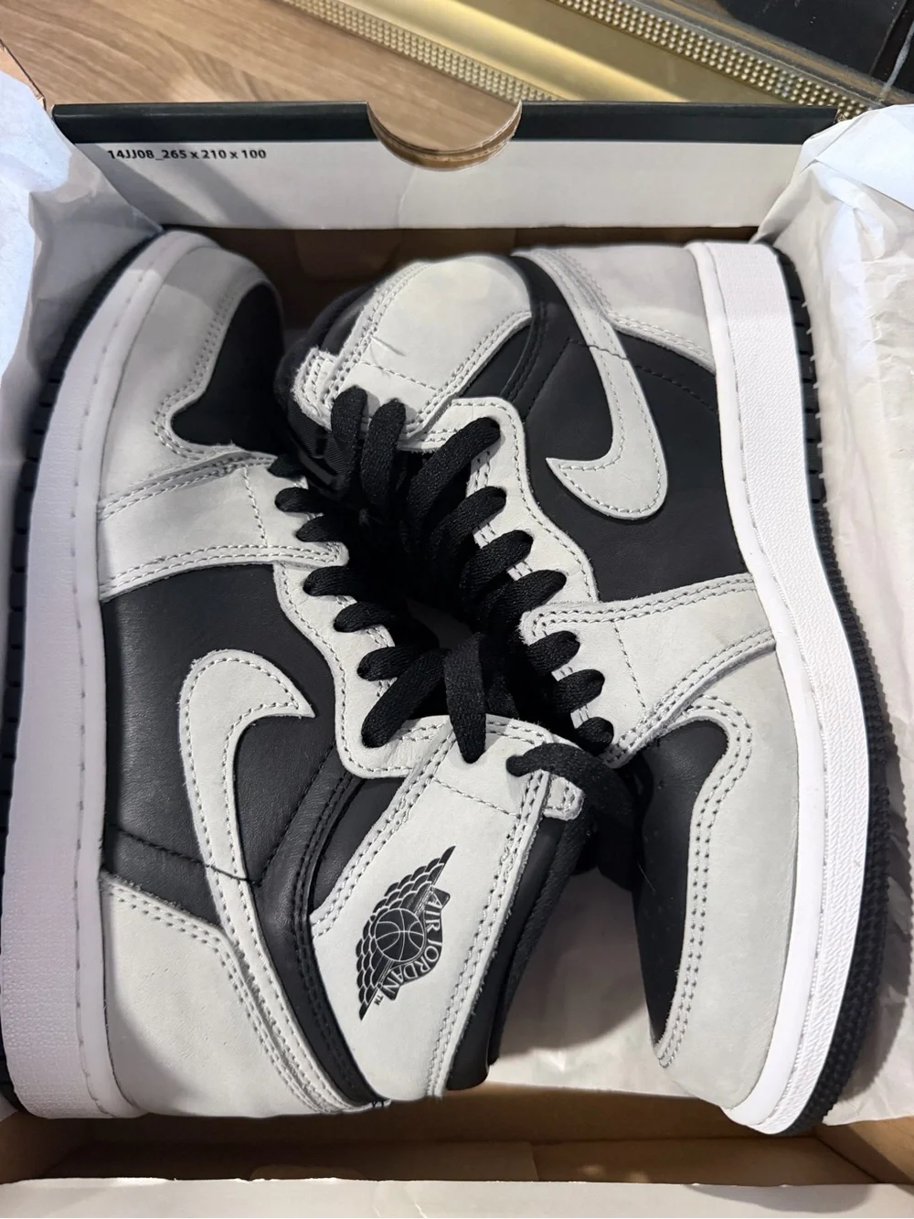 Jordan Men's High-Top Sneakers — Black & Light Gray